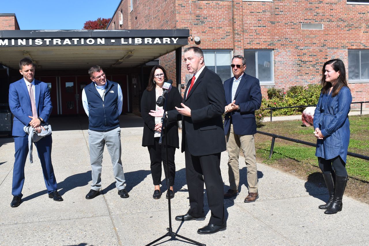 Sen. Velis returns to alma mater with 1M state aid check for Westfield